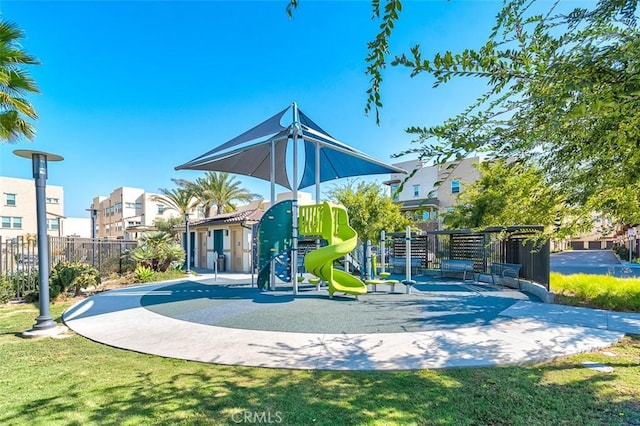 view of jungle gym