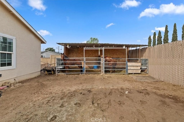 view of horse barn