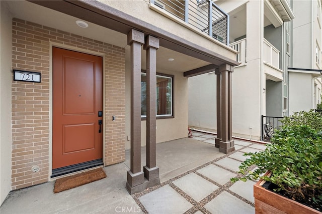 view of exterior entry