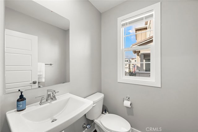 bathroom with sink and toilet