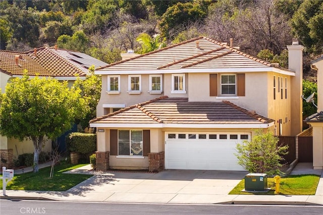 view of front of house featuring a garage