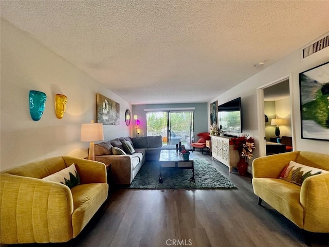 2230 S Palm Canyon Dr Unit 7, Palm Springs, CA 92264 - living area with wood finished floors and a textured ceiling