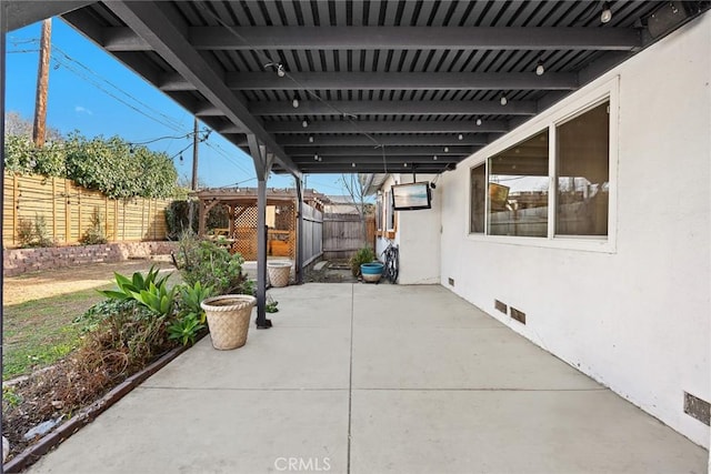 view of patio / terrace with a fenced backyard