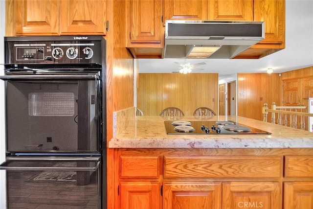 kitchen featuring black appliances