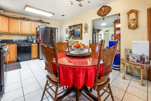 view of tiled dining area