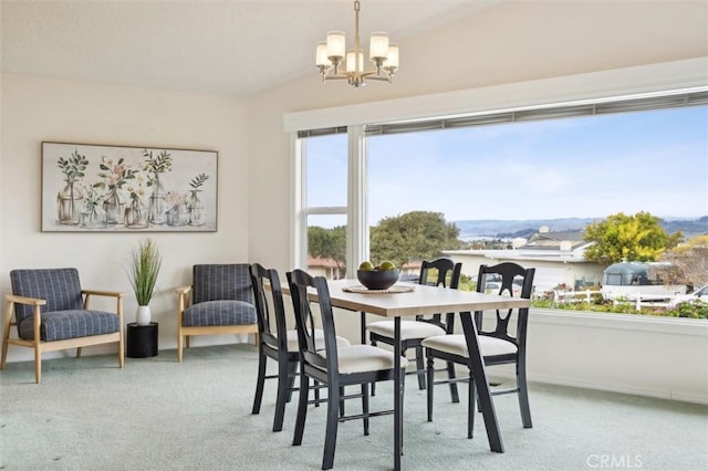1141 Green Oaks Dr, Los Osos, CA 93402 - dining space featuring a chandelier and carpet floors