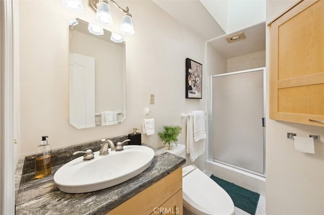 1141 Green Oaks Dr, Los Osos, CA 93402 - full bath with a stall shower, toilet, and vanity