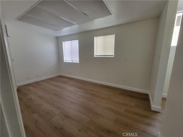 empty room featuring light hardwood / wood-style floors