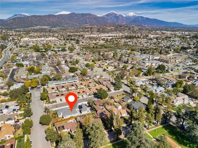 aerial view featuring a mountain view