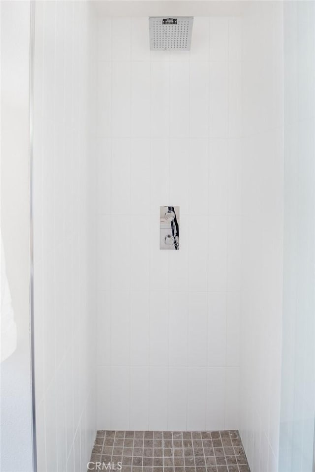 interior details featuring walk in shower