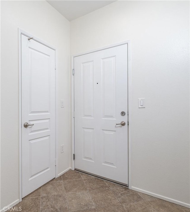 entryway with baseboards