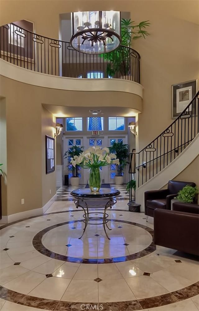 lobby with stairway