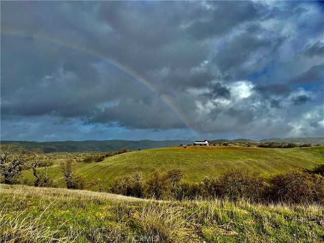 property view of mountains with a rural view