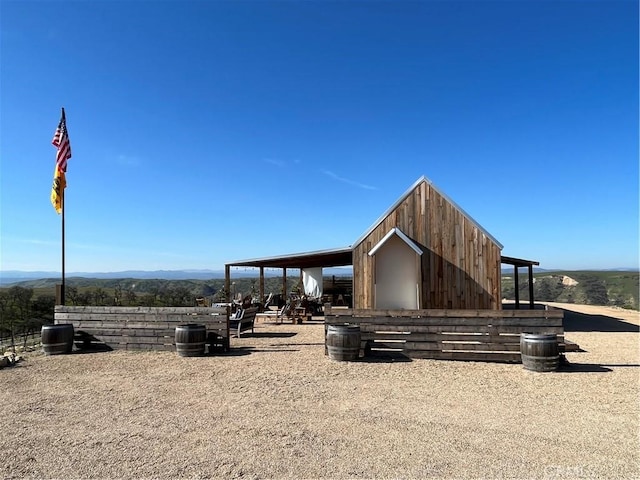 view of community featuring a mountain view