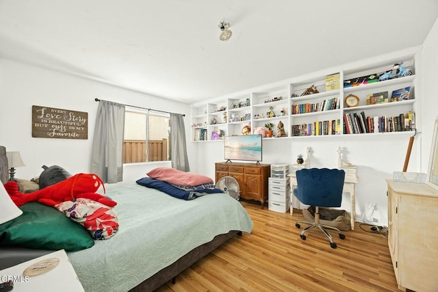 bedroom featuring light hardwood / wood-style flooring