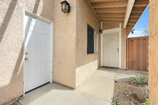 16606 Shinedale Dr, Canyon Country, CA 91387 - property entrance with stucco siding