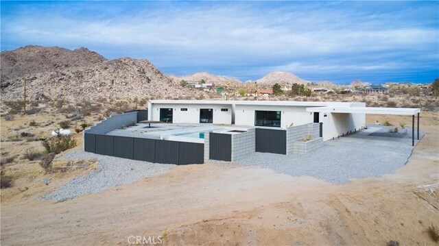 8750 Desert Shadows, Joshua Tree, CA 92252 - view of front of property featuring a mountain view
