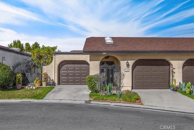 single story home featuring a garage