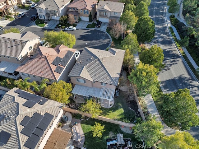 drone / aerial view with a residential view