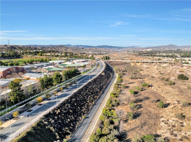 aerial view featuring a mountain view