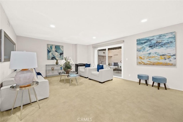 view of carpeted living room