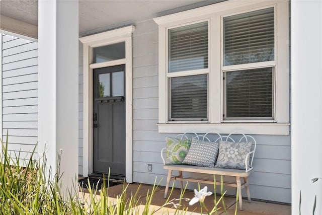 property entrance with a porch