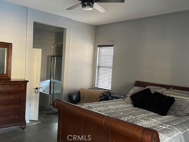 bedroom with ceiling fan