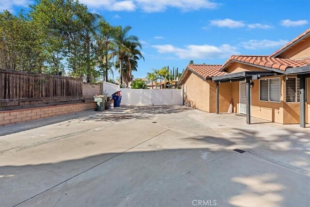 view of patio featuring a fenced backyard