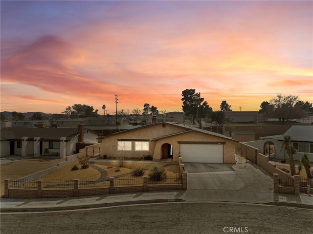 view of front of home featuring a garage