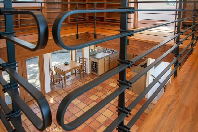 interior space with plenty of natural light and wood finished floors