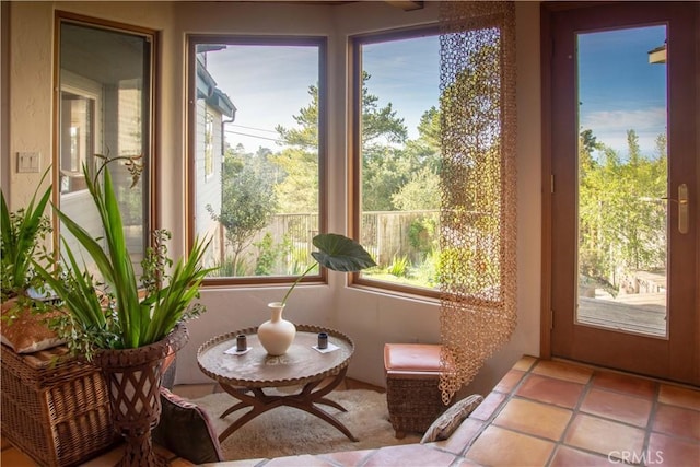 view of sunroom