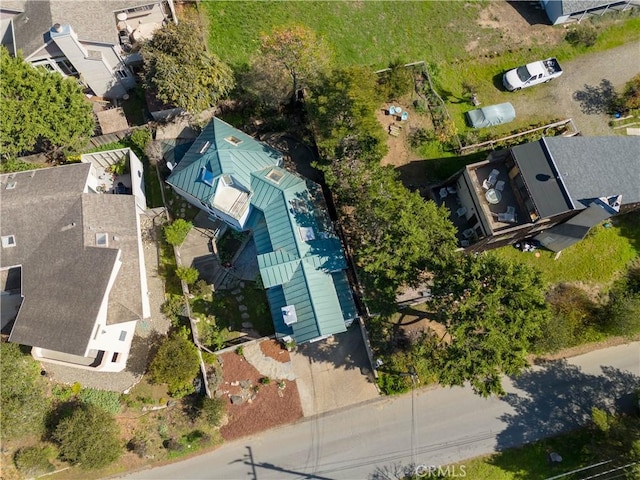 drone / aerial view with a residential view