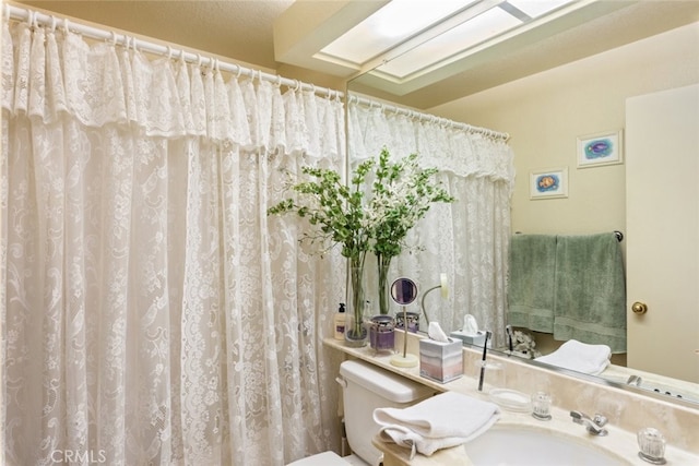 bathroom with a sink and toilet