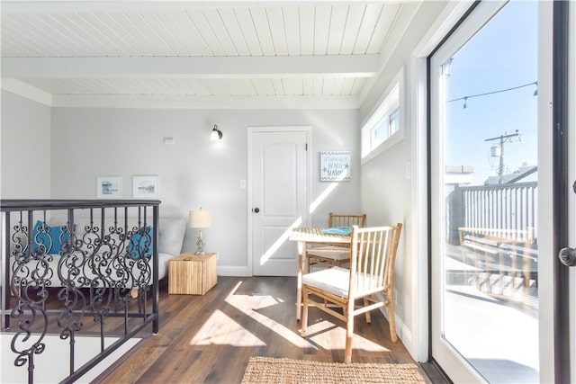 16791 Bayview Dr, Huntington Beach, CA 92649 - sunroom / solarium featuring beamed ceiling