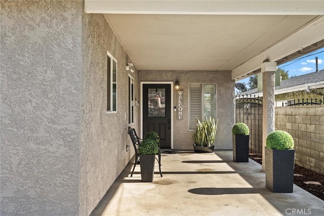 view of doorway to property