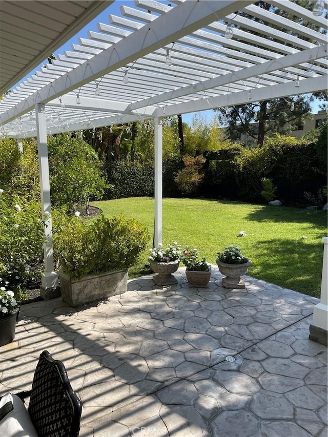 view of patio / terrace with a pergola