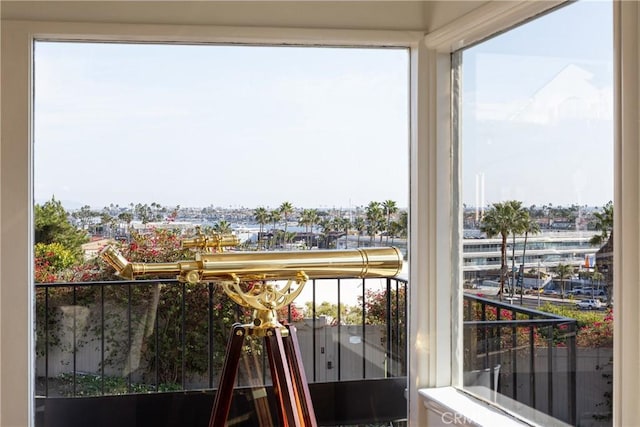 balcony featuring a city view