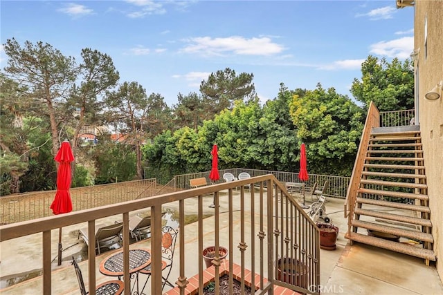 balcony featuring a patio