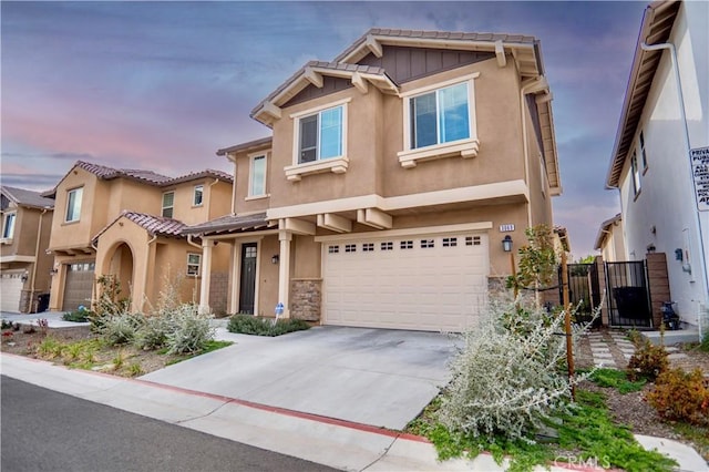 view of front of home featuring a garage