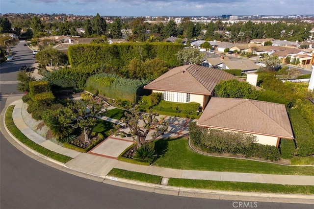 birds eye view of property featuring a residential view