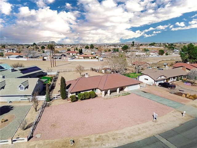 drone / aerial view with a residential view