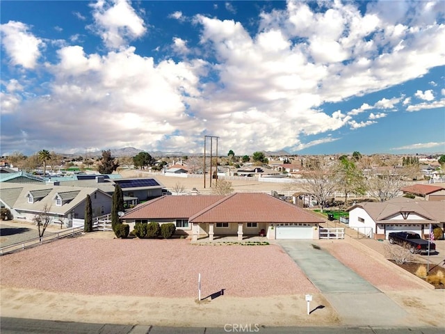 bird's eye view featuring a residential view