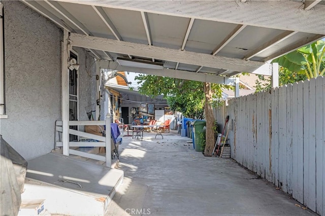 view of patio with fence