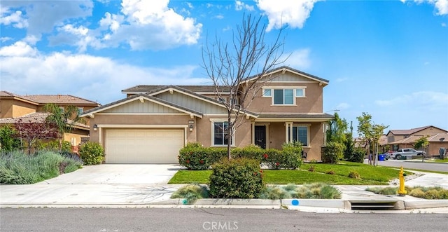 craftsman house with a garage