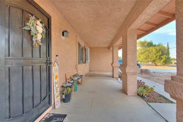 view of patio / terrace with a porch