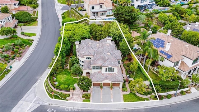 birds eye view of property featuring a residential view