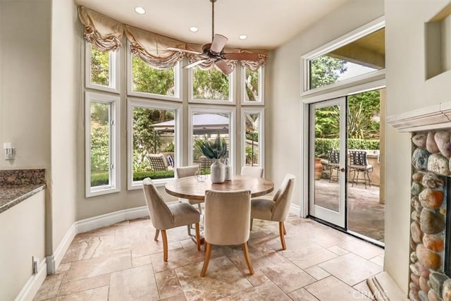 view of sunroom