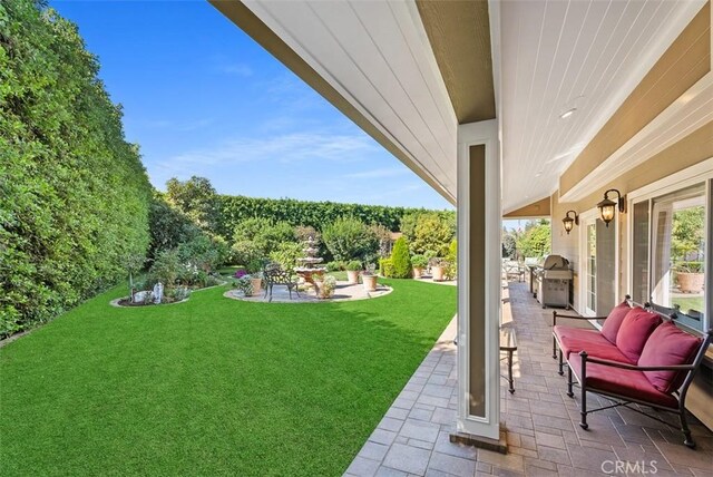 5571 Clover Hill Dr, Yorba Linda, CA 92886 - view of yard with an outdoor hangout area and a patio