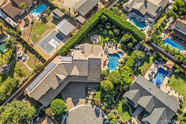 5571 Clover Hill Dr, Yorba Linda, CA 92886 - drone / aerial view featuring a residential view