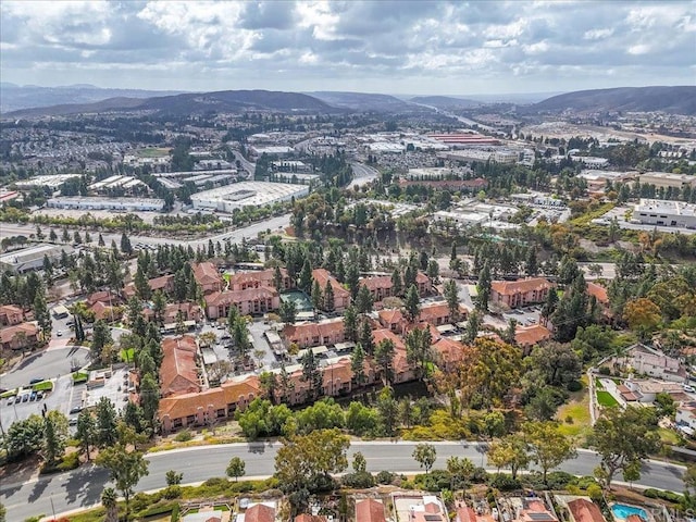 aerial view featuring a mountain view